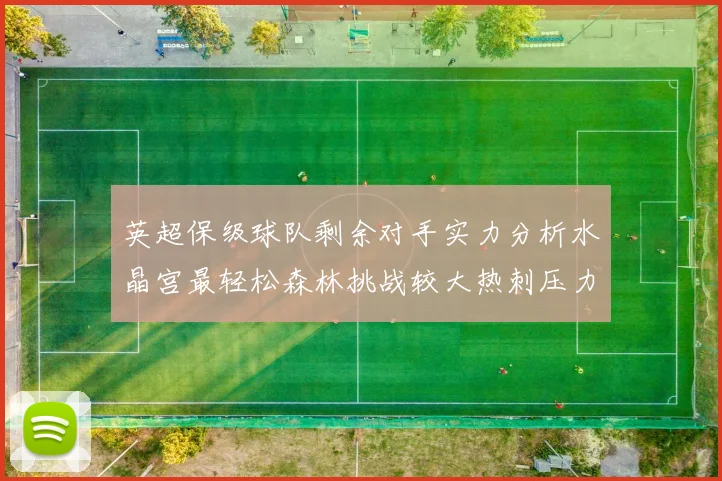 英超保级球队剩余对手实力分析水晶宫最轻松森林挑战较大热刺压力中等